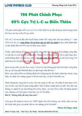 Phương pháp giải bài tập Điện xoay chiều Vật lí lớp 12 - Vũ Ngọc Anh